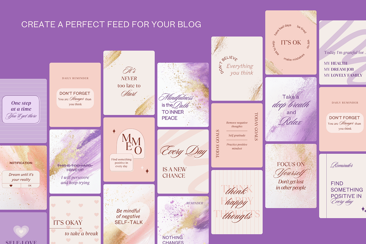 Self-love Quotes Instagram Templates, a Social Media Template by Ollyta May (Photo 7 of 10)