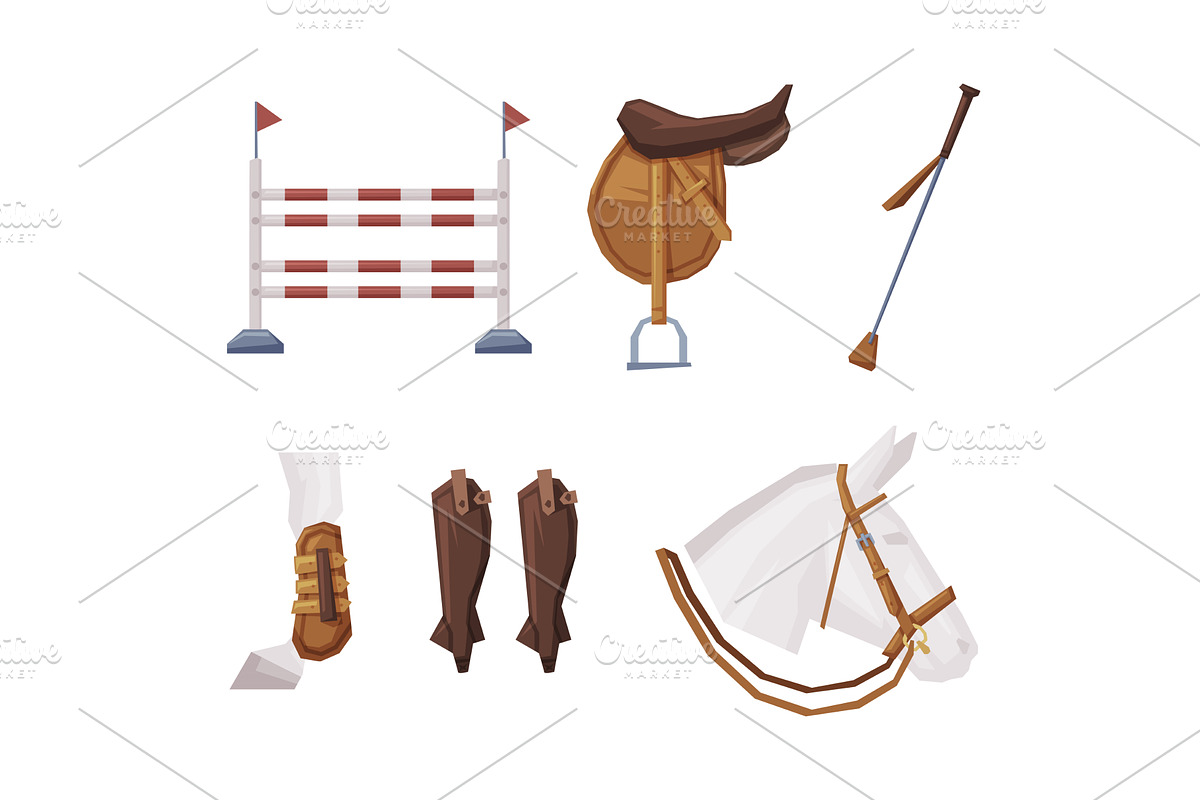 Equestrian Sport Equipment and, an Object Illustration by TopVectors