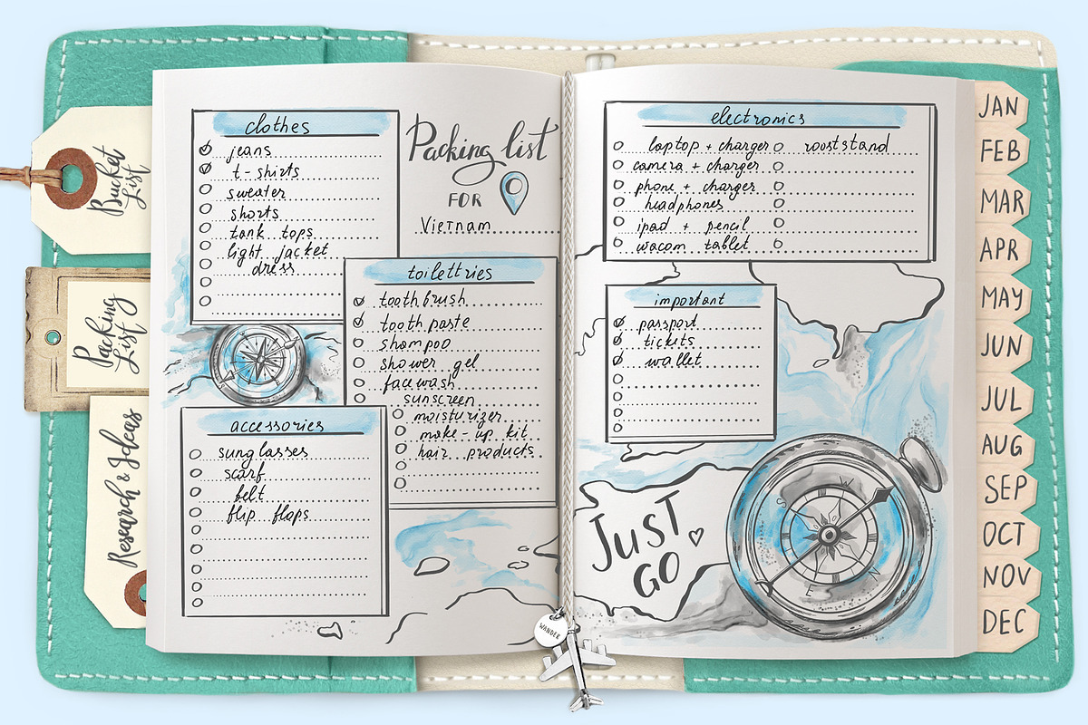 Packing list template, an Illustration by Kate Snitser (Photo 4 of 4)