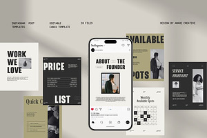 20 Instagram Canva Template Bundle