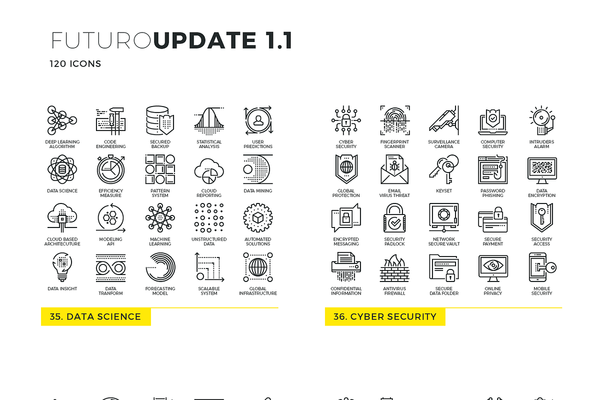 Futuro Line Icons, an Outline Icon by Anatolii Babii (Photo 3 of 10)