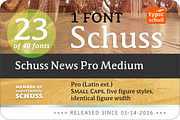 SchussNewsProMedium No.23 (1 Font), a Serif Font by typic schuss (Thumbnail 2 of 6)