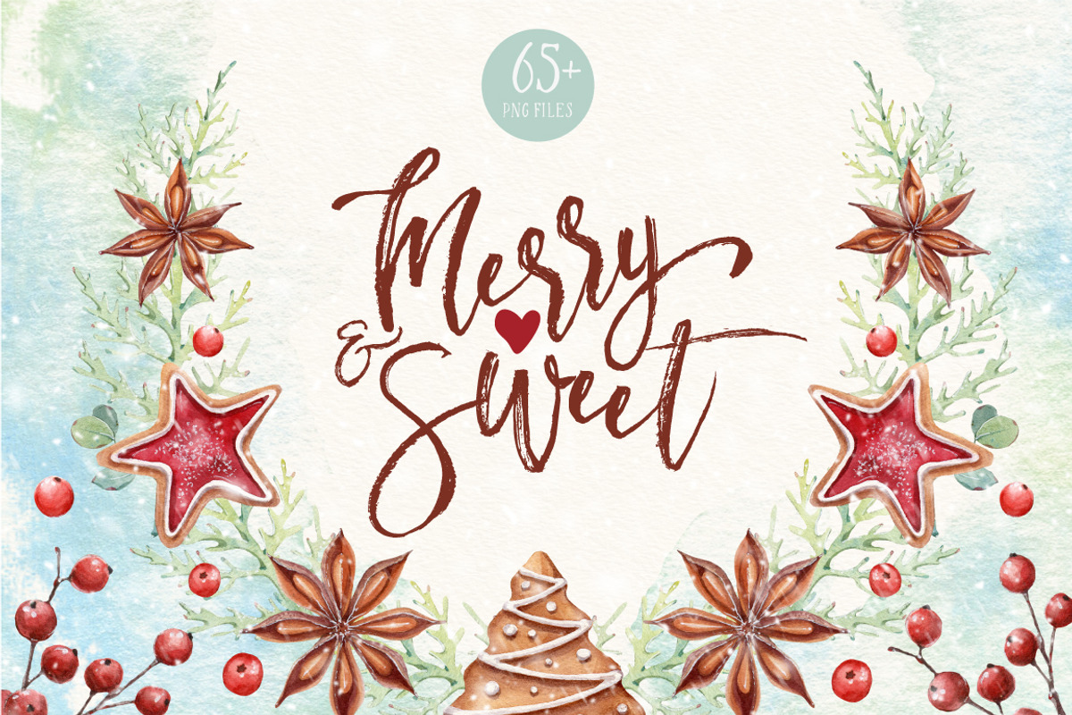 MERRY&SWEET Watercolor set, an Illustration by Lemaris (Photo 1 of 8)