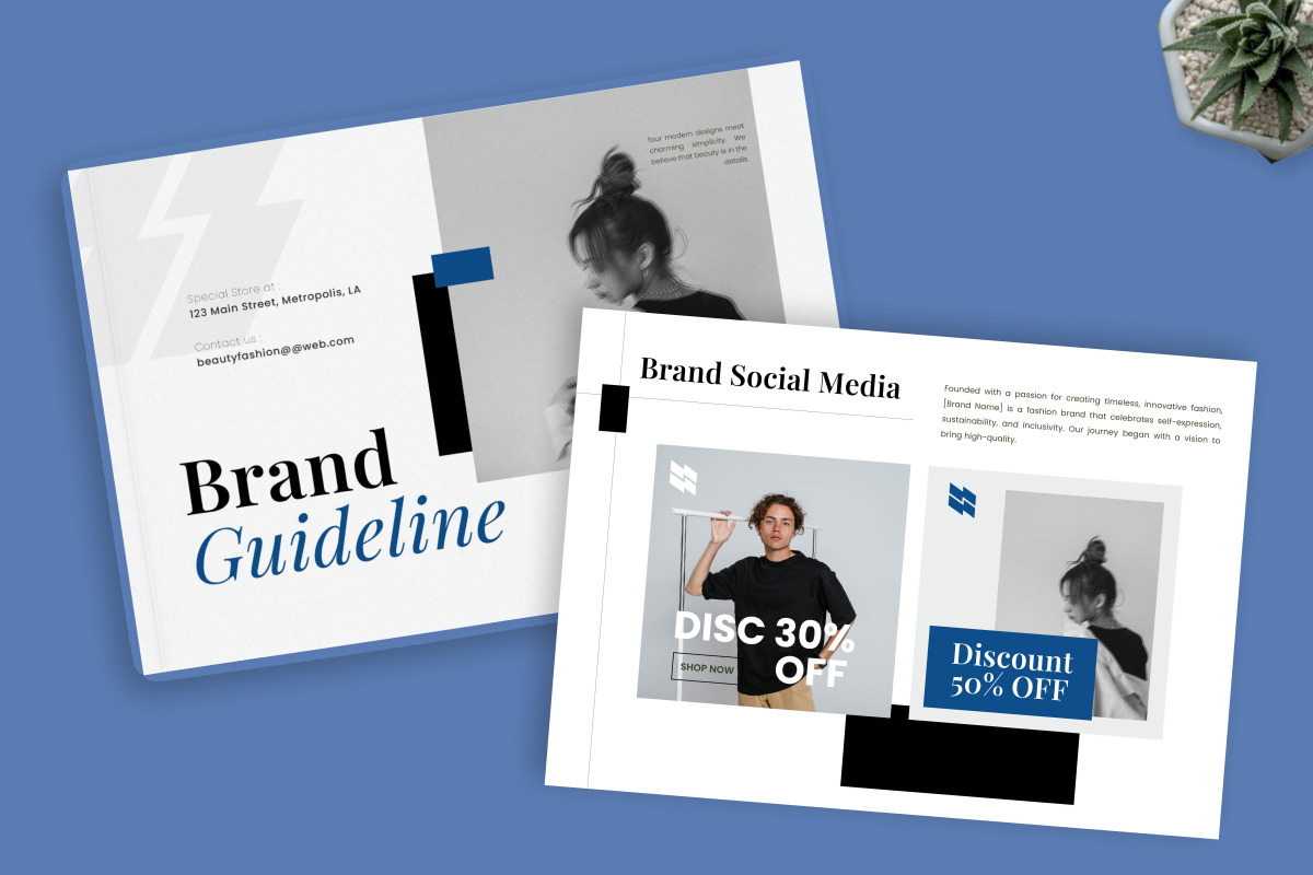 Noire - Modern Retro Brand Guideline, a Branding & Logo Template by twinstd (Photo 6 of 6)