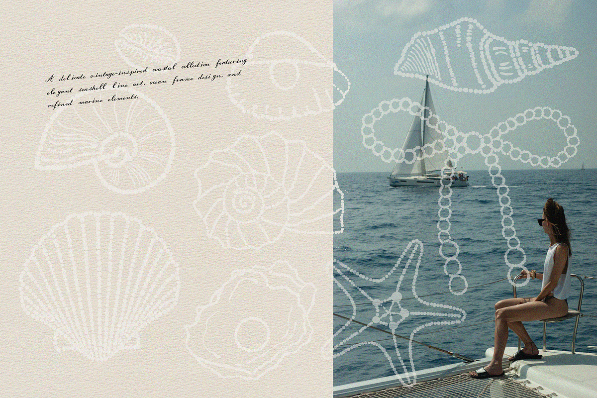 Coastal Vintage Elegance line art, an Object Graphic by lokko studio (Photo 3 of 11)