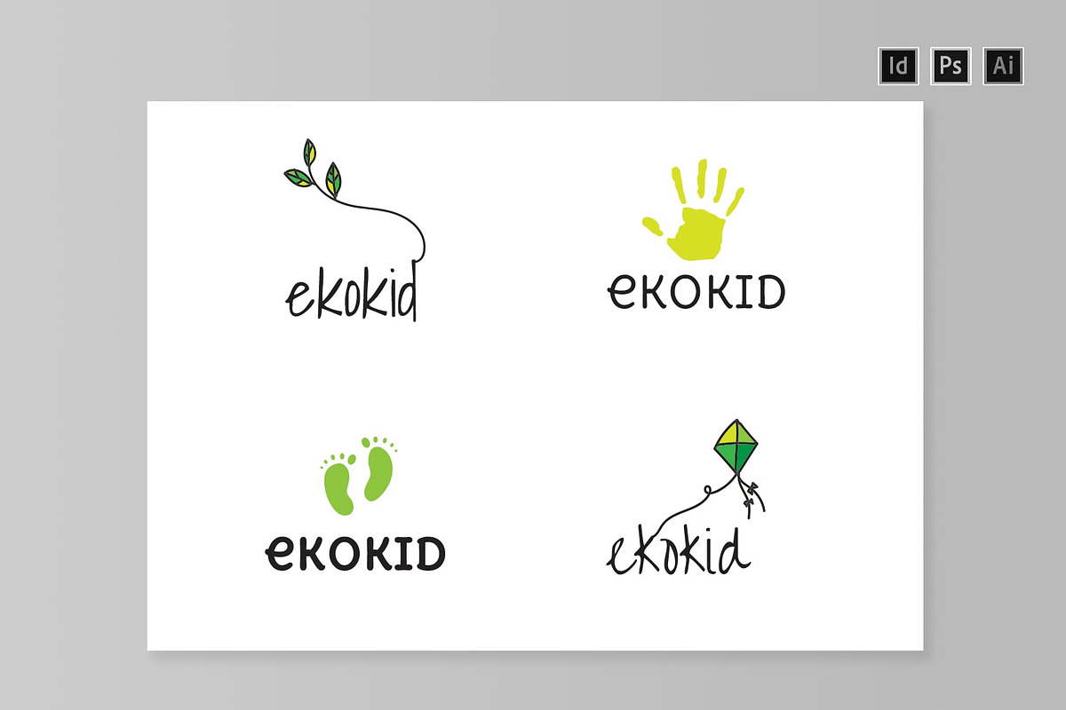 Ekokid logo templates, a Branding & Logo Template by Nectarine (Photo 1 of 3)