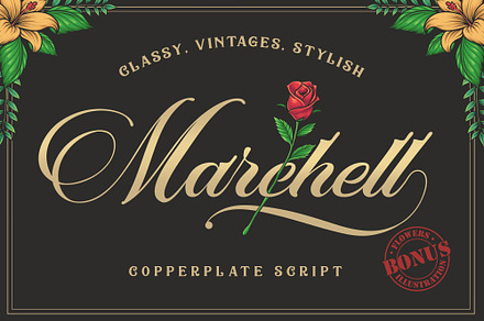 Marchell + Bonus, a Script Font by Blankids Studio
