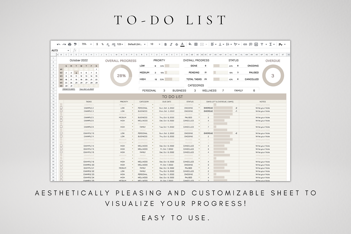 To-Do List & Calendar Template, a Templates & Theme by BRANDcontent (Photo 2 of 8)