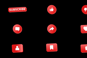 Social Media Buttons for Premiere Pr, a Social Media Template by FlashFXbox