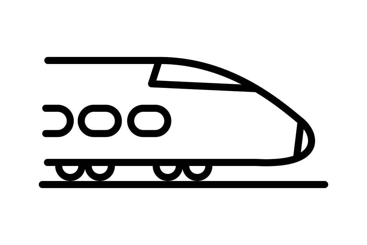 Train icon, an Outline Icon by Sumberpangan