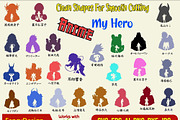 25 My Hero Anime Silhouette Bundle, an Object Graphic by FancyDesignStudio (Thumbnail 1 of 7)
