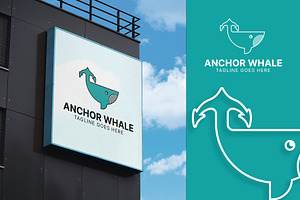 Anchor Whale Logo Template