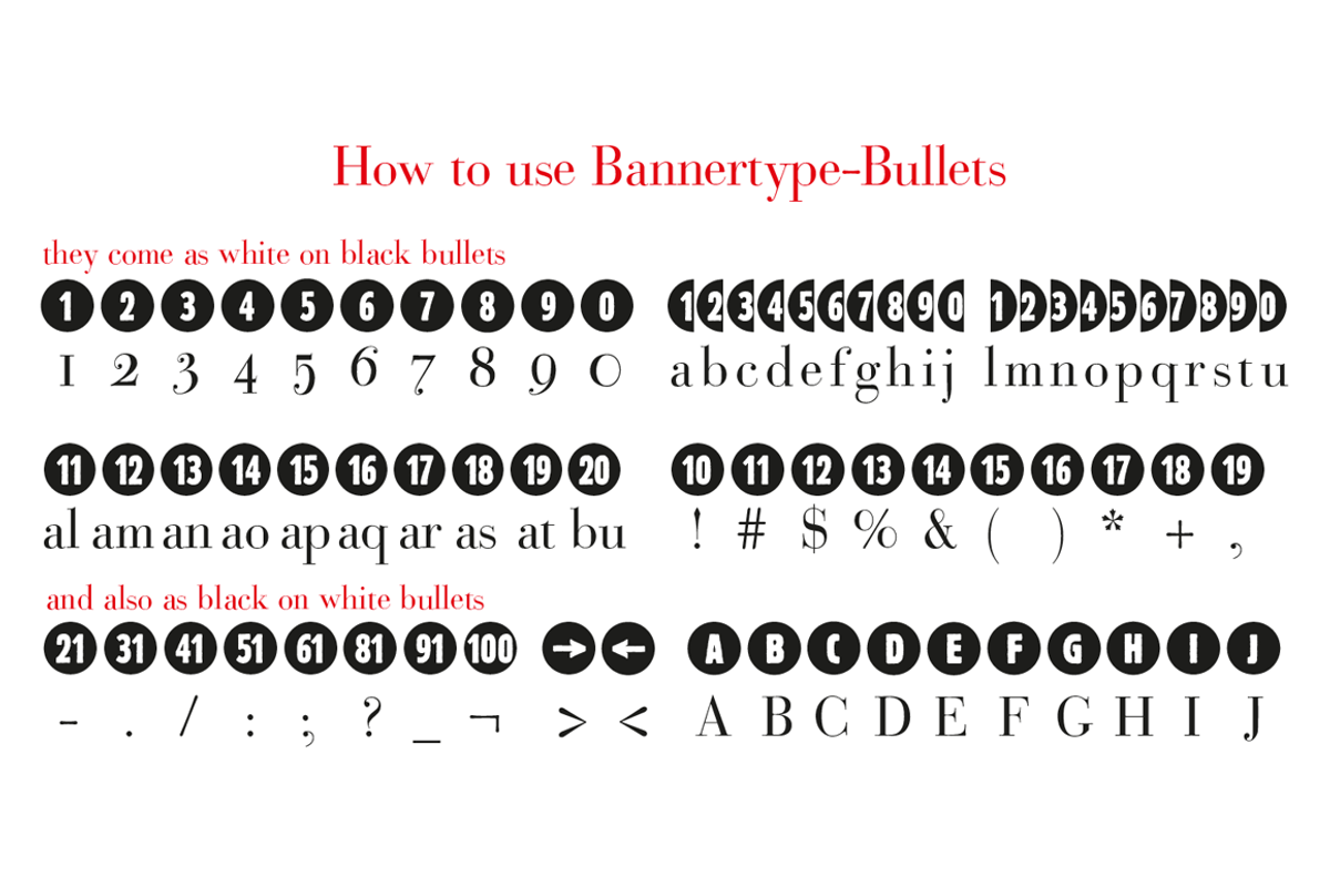 Bullets, a Font by Wiescher Design (Photo 5 of 14)