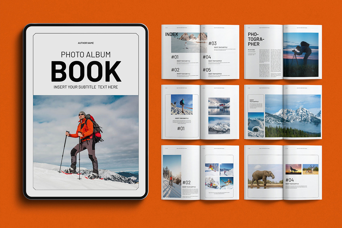 Digital Photo Album Book Template, a Brochure Template by E-Type (Photo 1 of 8)