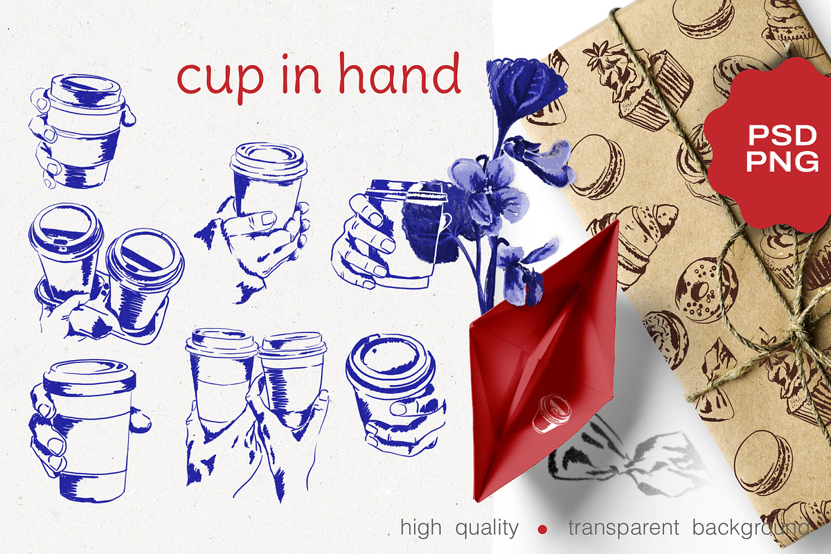 Coffee To Go&Desserts. Sketches., an Object Graphic by IrinaCzaran (Photo 3 of 7)