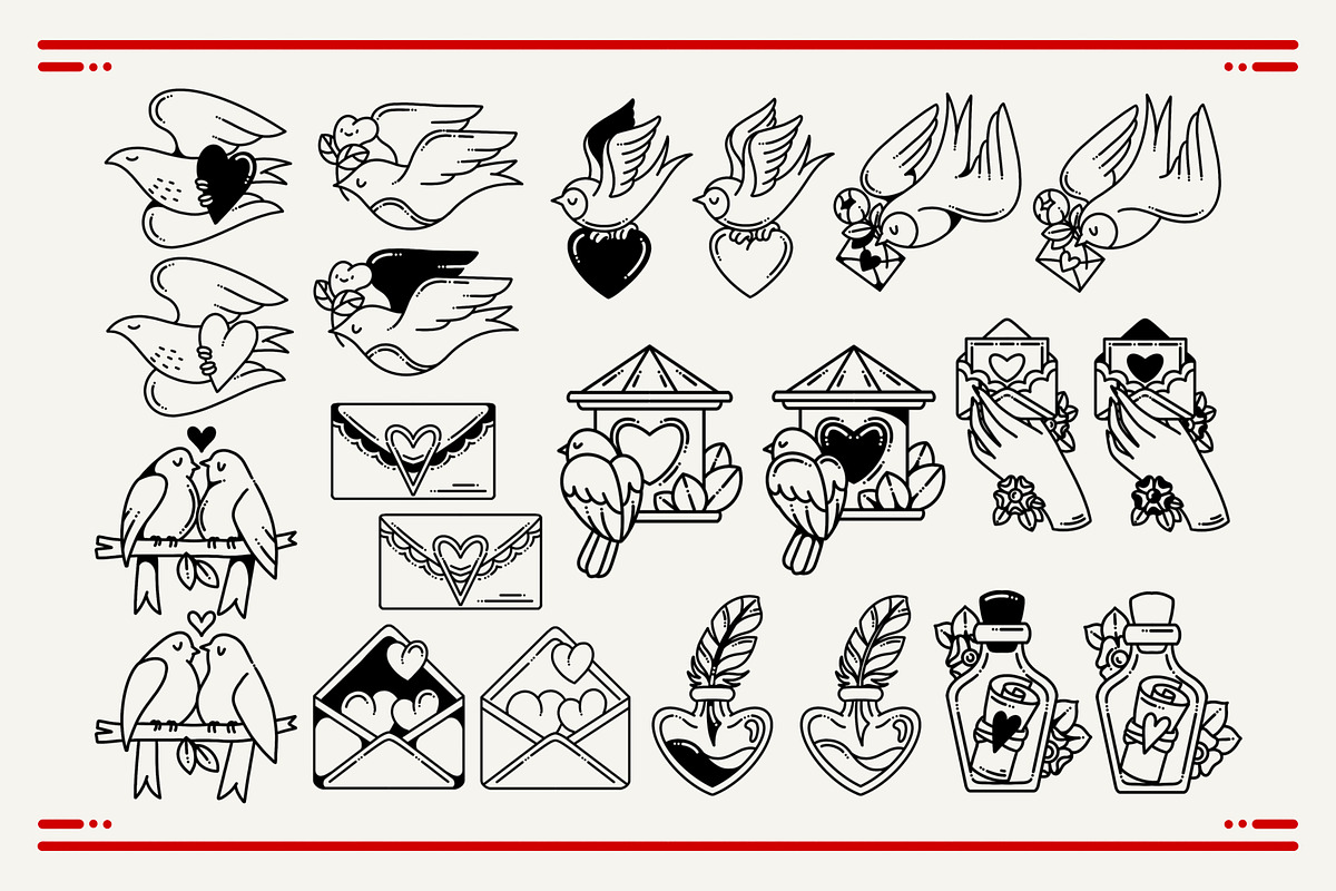 LOVE clipart collection, an Object Illustration by heyXeni (Photo 7 of 8)