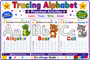 Preschool Alphabet a-B-C Worksheets