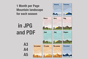 2022 printable calendar a3 a4 a5, a Stationery Template by MariiaVD (Thumbnail 3 of 4)