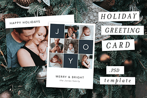 Holiday Christmas Card Template IV