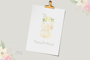 BUNNY watercolor clipart. Woodland, an Animal Illustration by OlliArtDesign (Thumbnail 5 of 7)