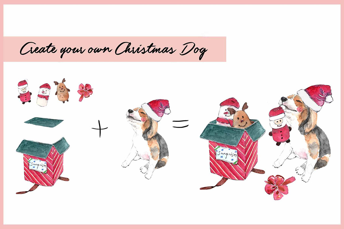 Christmas Angels & Dogs Clipart, an Illustration by VianneArt (Photo 6 of 7)
