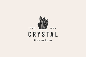 crystal hipster vintage logo vector, a Branding & Logo Template by VASTARD STUDIO