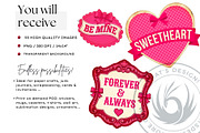 Vintage Valentines Day Labels PNG, a Seasonal Illustration by ThatsDesignArt (Thumbnail 2 of 9)
