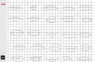 Procreate Anime Mouth Lips Stamps