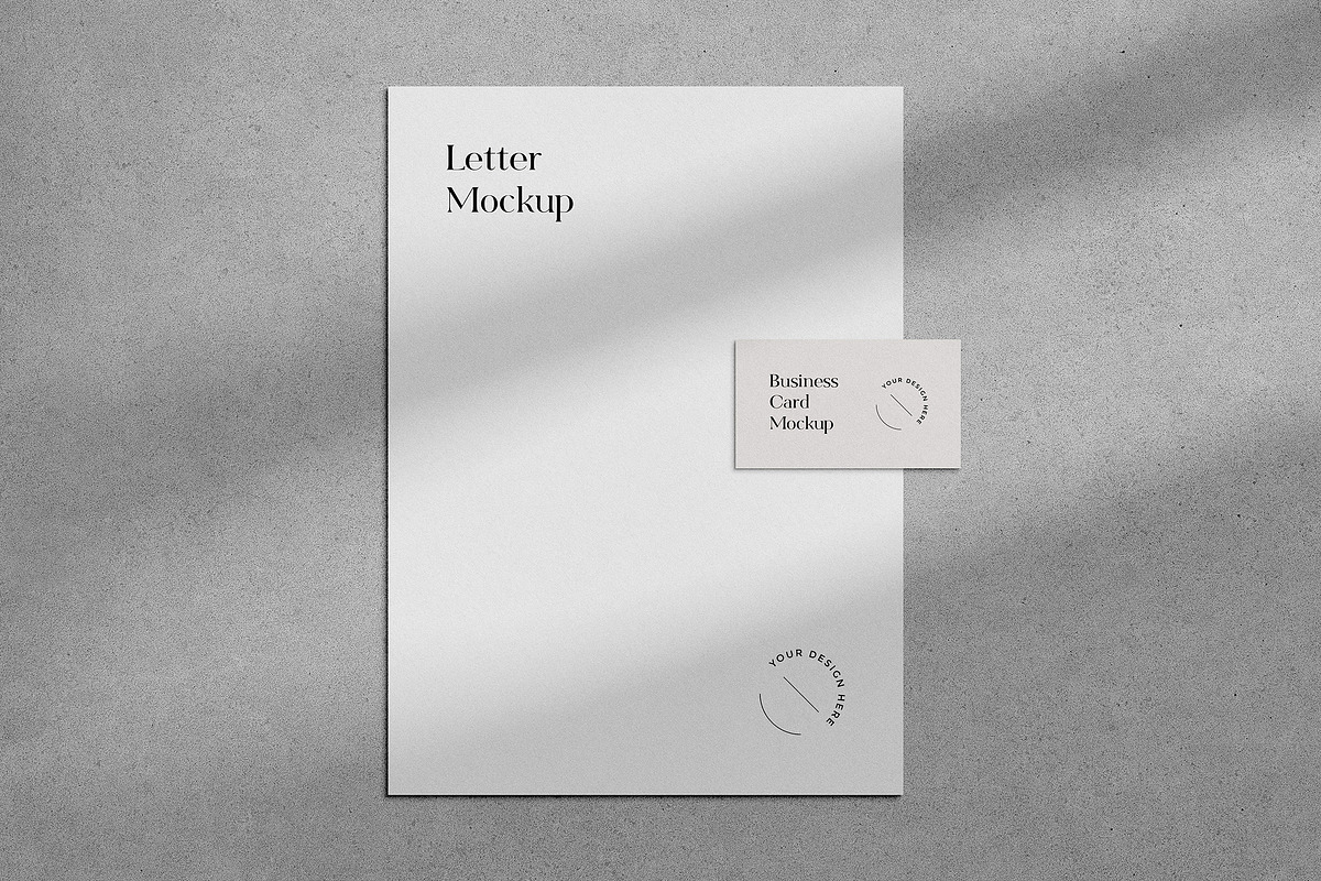 US Letter & Business Card Mockup, a Product Mockup by Design Squad (Photo 3 of 5)