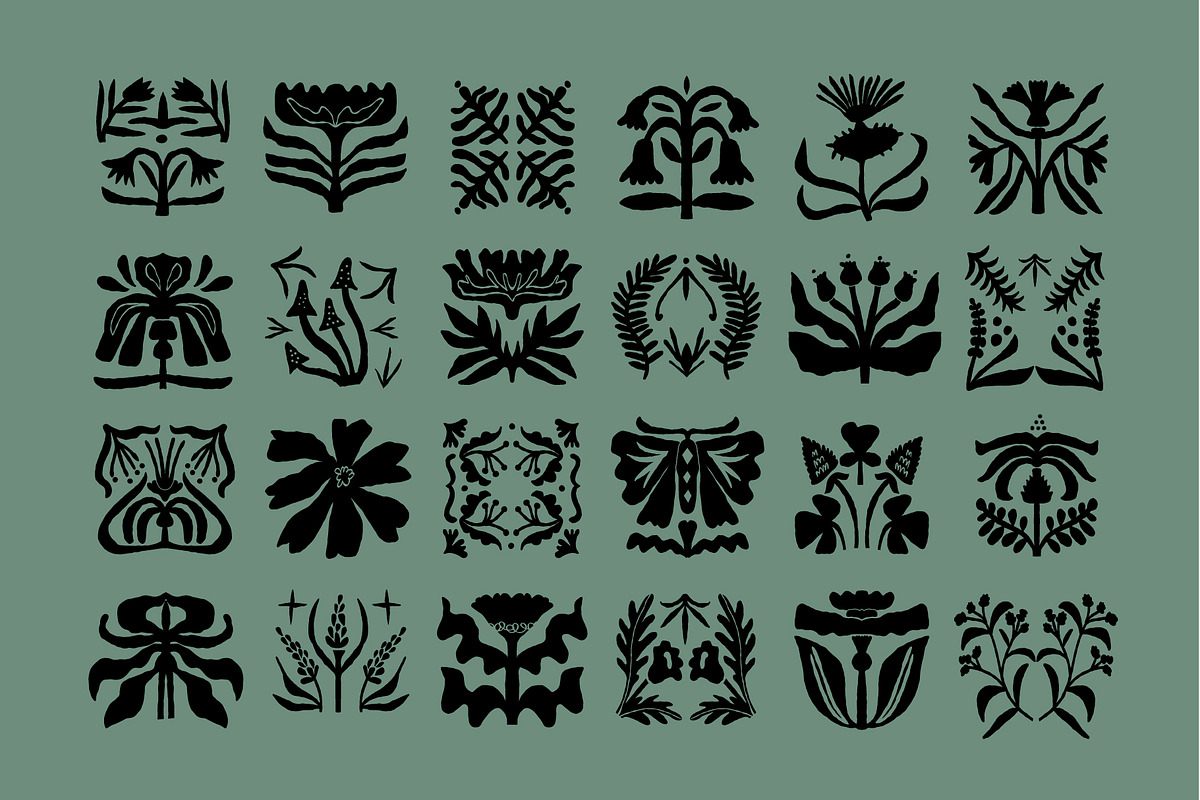 Folk Art Clipart | Art Nouveau Set, a Decorative Illustration by Favete Art (Photo 5 of 19)