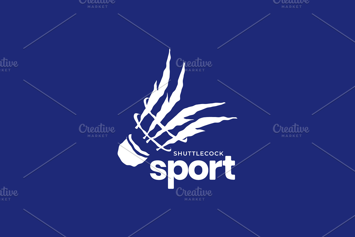 shuttlecock sport badminton logo, a Branding & Logo Template by devastd