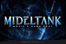MIDELTANK | Movie & Game Font