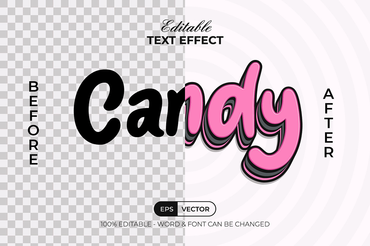 Candy Text Effect Pink Style, a Layer Style Add-On by Mockmenot (Photo 2 of 2)