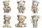 Whimsical Easter Bear Clipart, an Illustration by Black Bird Studio (Thumbnail 4 of 5)