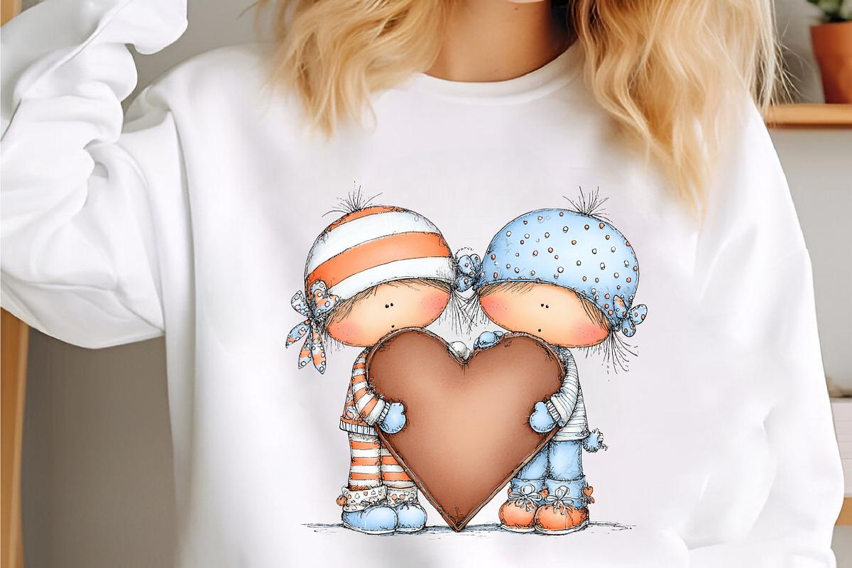 Valentines Couple Clipart Sublimatio, an Illustration by designcity5 (Photo 5 of 5)