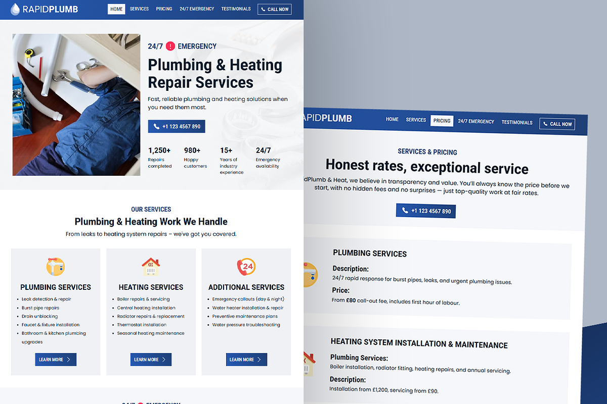 Plumbing Service Wix Studio Website, a Wix Template by Kitteeh (Photo 10 of 10)