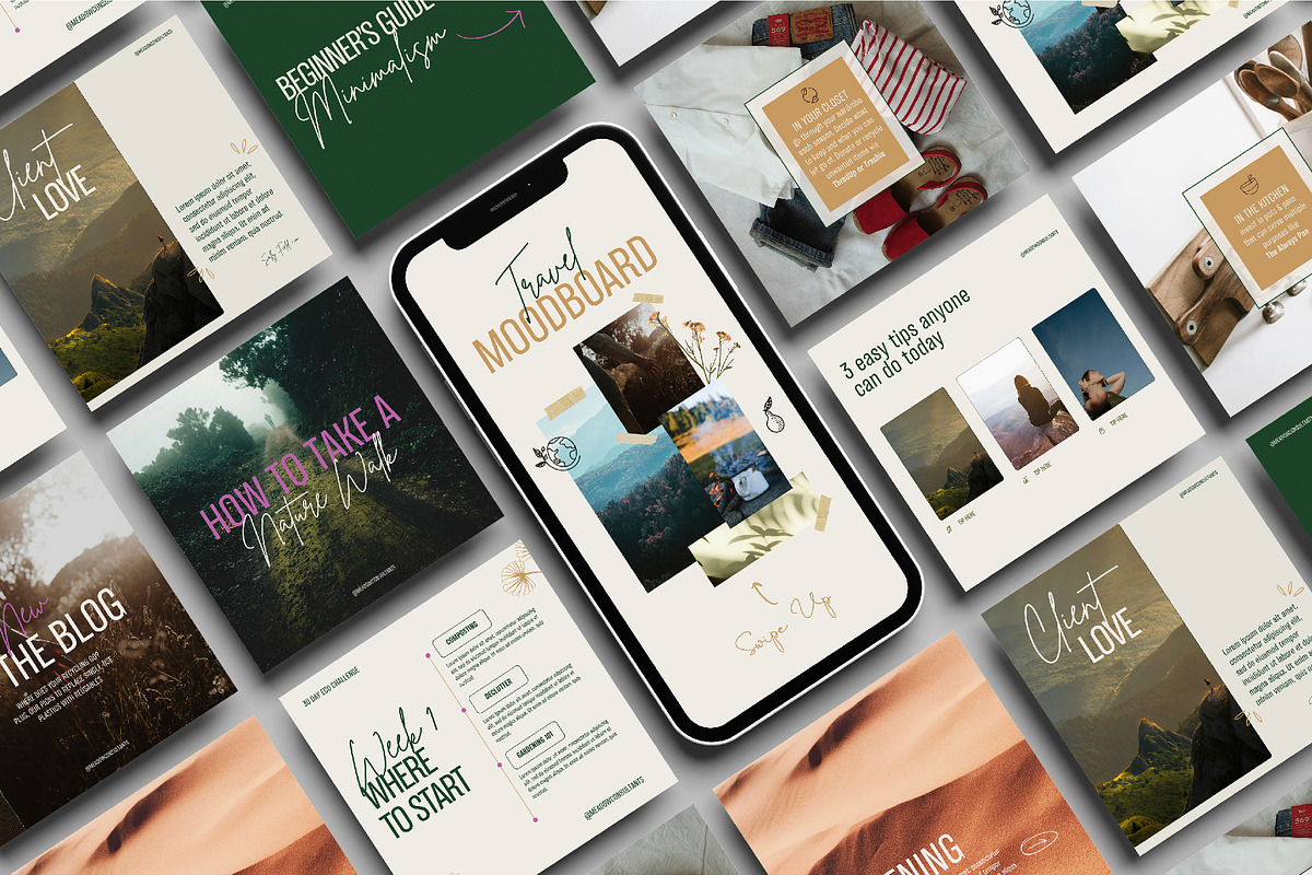 Eco Aesthetic Social Templates, a Social Media Template by Stacey Shaller (Photo 6 of 7)