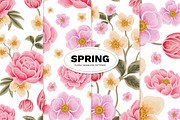 SPRING Flower Patterns & Clip Arts, an Object Graphic by Artflorara (Thumbnail 5 of 9)