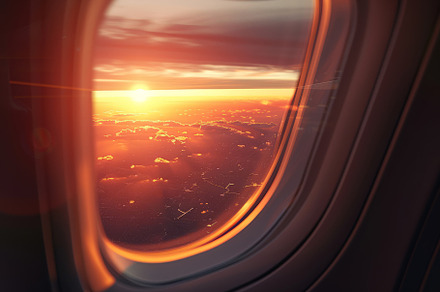 Flying and traveling, view from airp, a Background Photo by Pixeness