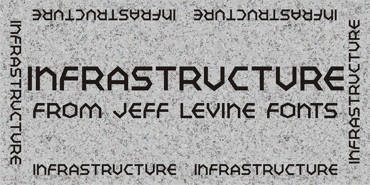 Infrastructure JNL, a Sans Serif Font by Jeff Levine Fonts