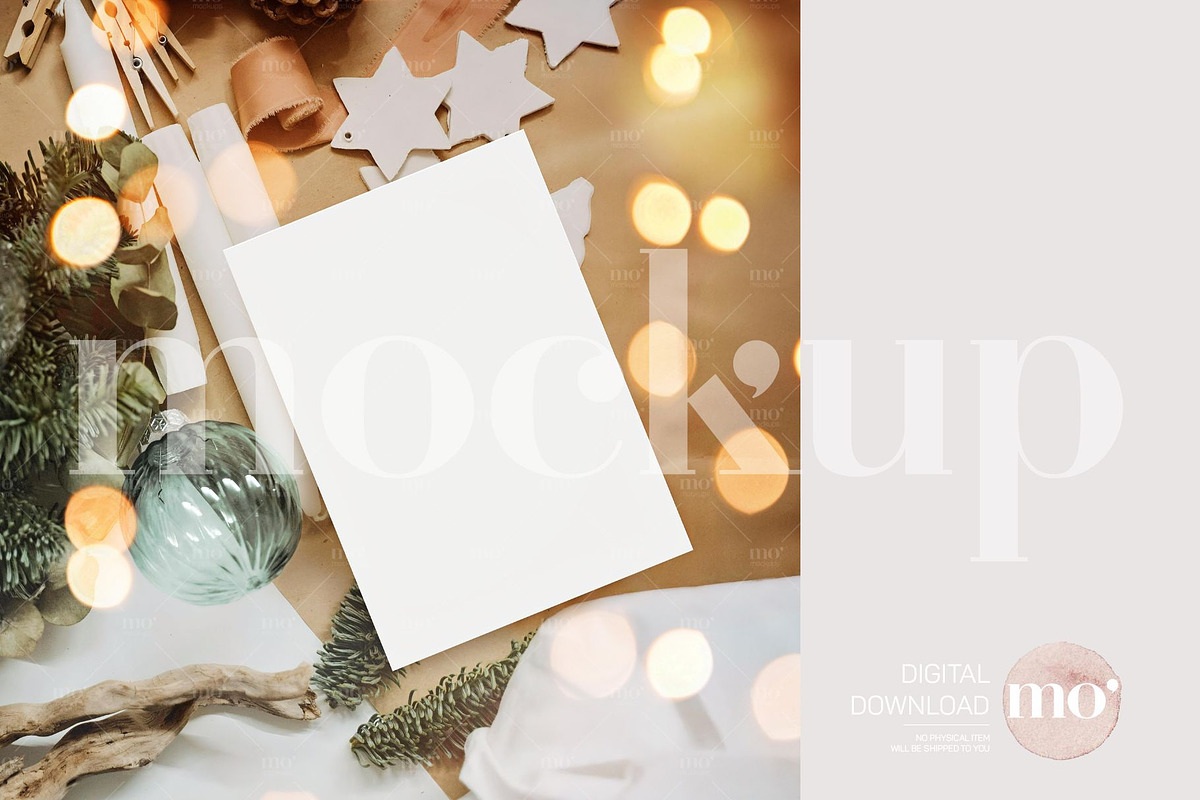 Christmas Card Mockup, a Product Mockup by MoMockups (Photo 3 of 5)