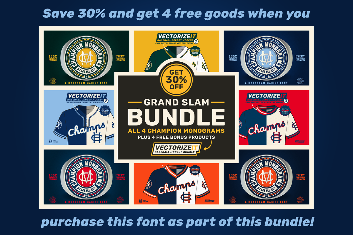 Retro-Era Baseball Serif Style 2, a Symbol Font by Para-Scope Design (Photo 8 of 8)