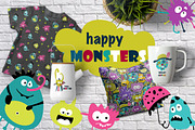 Cute funny monsters, an Animal Illustration by lidiya_zayac (Thumbnail 1 of 5)