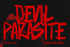 Devil Parasite - Horror Display Font