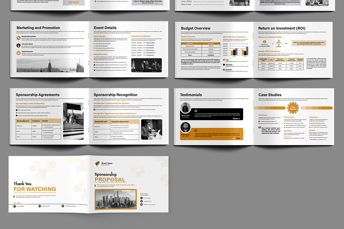 Clean Sponsorship Proposal Layout, a Brochure Template by MightyDesign (Photo 3 of 6)