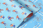 Vintage Winter Skiers, a Sport Illustration by Carpet Tapete Pretzel (Thumbnail 9 of 10)