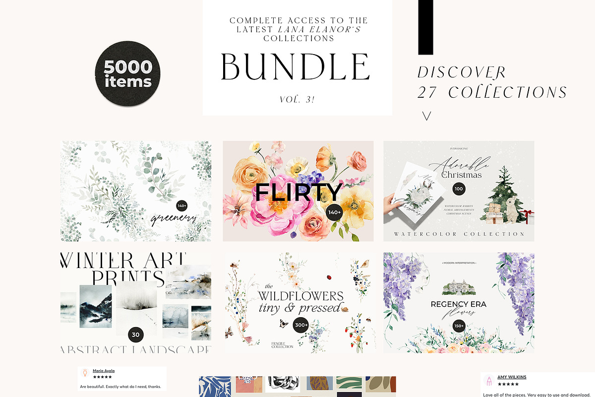 BUNDLE Vol.3 - 5000 graphics 27 in 1, a Decorative Illustration by Lana Elanor (Photo 4 of 30)