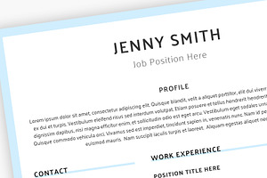 Resume Template Word Modern Clean CV