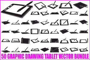 50 Graphic Drawing Tablet Vector Bun, an Illustration by Amazin_art