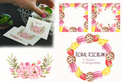 Floral Icecream Watercolor Set, an Illustration by TanataDesign (Thumbnail 5 of 13)